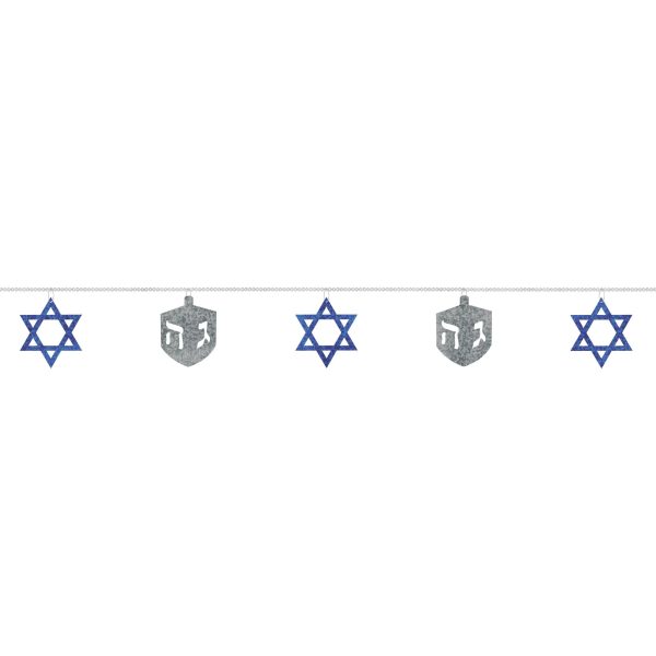 Hanukkah Sequin 9ft Garland, 1ct For Cheap