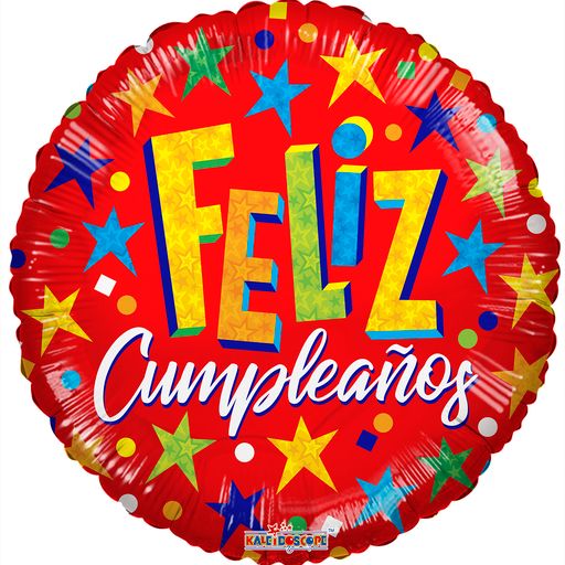 Red Feliz Cumpleaños 18  Round Foil Balloon, 1ct Hot on Sale