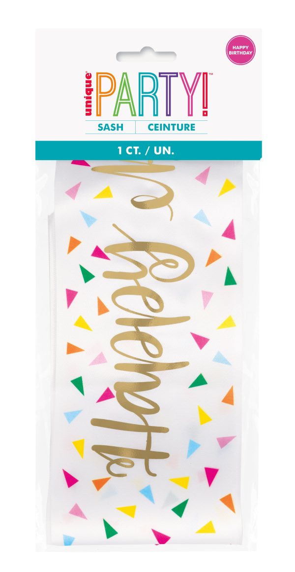 Gold Foil Stamping  Happy Birthday  Sash, 1ct Online