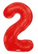 34  Numeral Balloon - Red, 1ct Supply