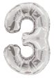 34  Numeral Balloon - Silver, 1ct Hot on Sale