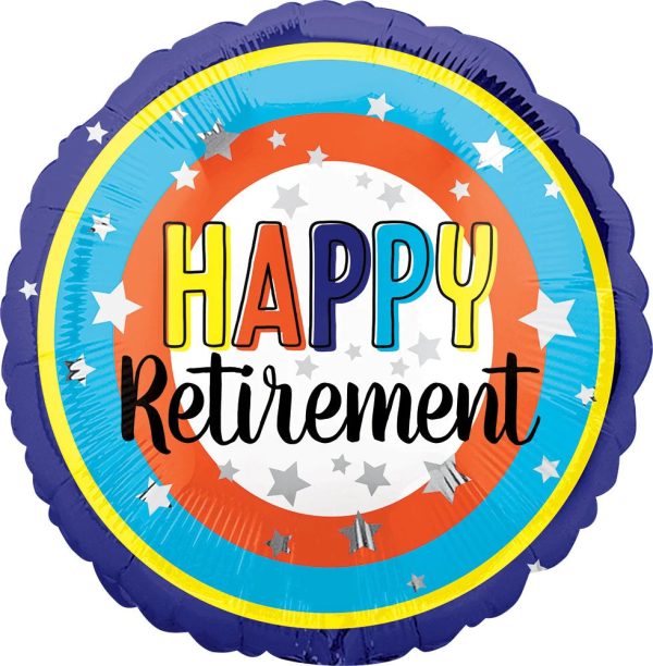 Happy Retirement Circles 17  Foil Balloon, 1ct For Cheap