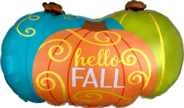 Hello Fall Pumpkins 29  Foil Balloon, 1ct Hot on Sale