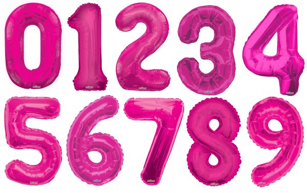 34  Numeral Balloon - Pink, 1ct on Sale