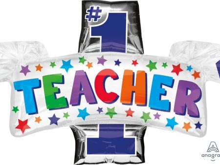 Number 1 Teacher 38  Foil Balloon, 1ct Online now