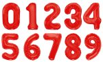 34  Numeral Balloon - Red, 1ct Supply