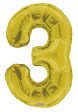 34  Numeral Balloon - Gold, 1ct Online Hot Sale