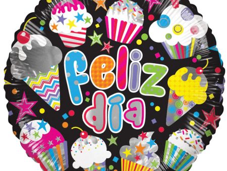 Desserts Feliz Día 18  Round Foil Balloon, 1ct on Sale