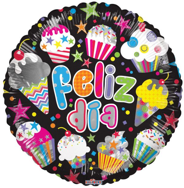 Desserts Feliz Día 18  Round Foil Balloon, 1ct on Sale