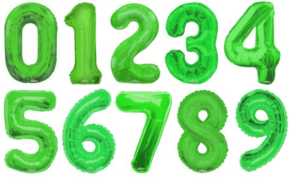 34  Numeral Balloon - Green, 1ct For Cheap