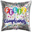 Silver Feliz Cumpleaños 18  Square Foil Balloon, 1ct Hot on Sale