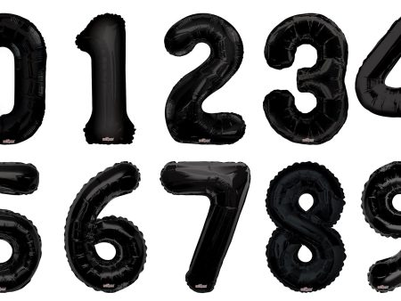 34  Numeral Balloon - Black, 1ct For Cheap