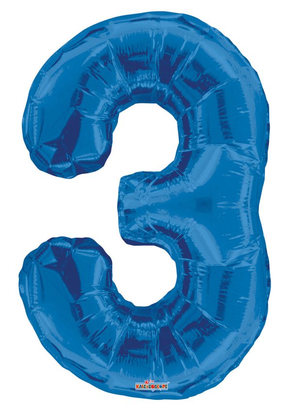 34  Numeral Balloon - Blue, 1ct Online Hot Sale