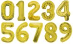 34  Numeral Balloon - Gold, 1ct Online Hot Sale