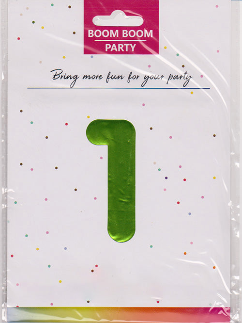 34  Numeral Balloon - Green, 1ct For Cheap