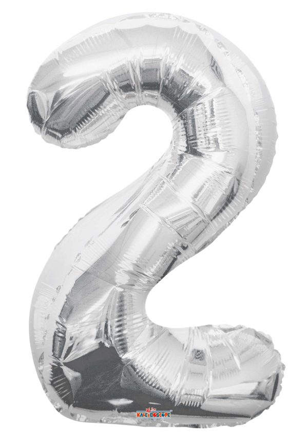 34  Numeral Balloon - Silver, 1ct Hot on Sale