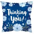 Blue Daisies Thinking of You 18  Square Foil Balloon, 1ct Fashion