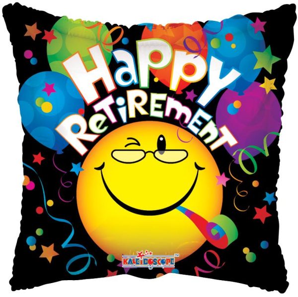 Happy Retirement 18  Square Foil Balloon, 1ct Hot on Sale