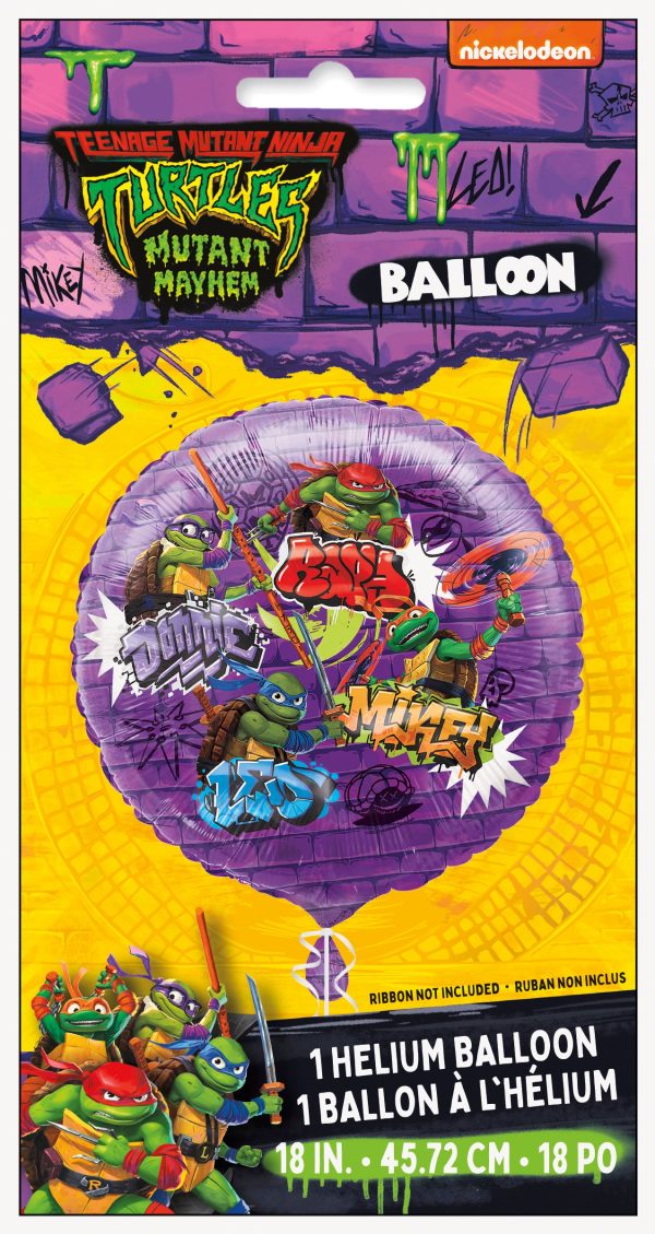 TMNT Mutant Mayhem Round 18  Foil Balloon, 1ct Online Hot Sale