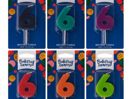 6 Mini Block Numeral Candle Online