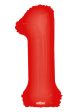 34  Numeral Balloon - Red, 1ct Supply