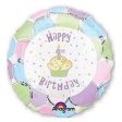 Pastel 1st Birthday 18  Round Foil Balloon, 1ct Sale