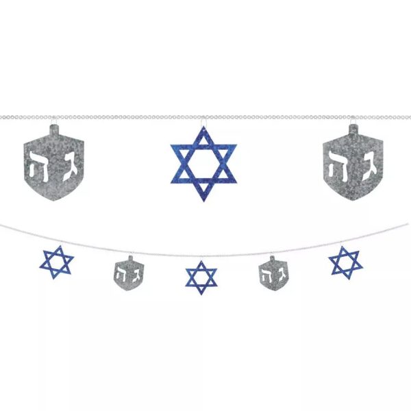 Hanukkah Sequin 9ft Garland, 1ct For Cheap