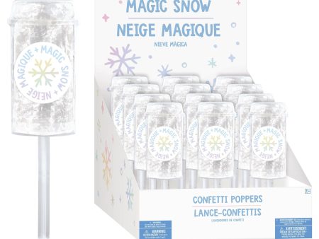 Snow Confetti Popper, 1ct Supply