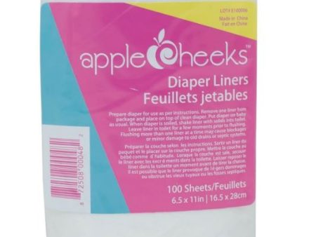 Apple Cheeks Diaper Liners O S (100 sheets) For Sale