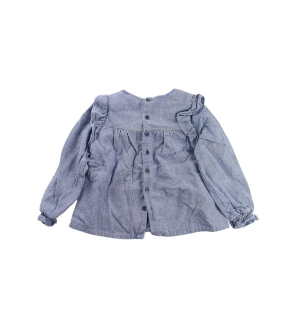 Velveteen Denim Long Sleeve Top 12-18M Online Sale