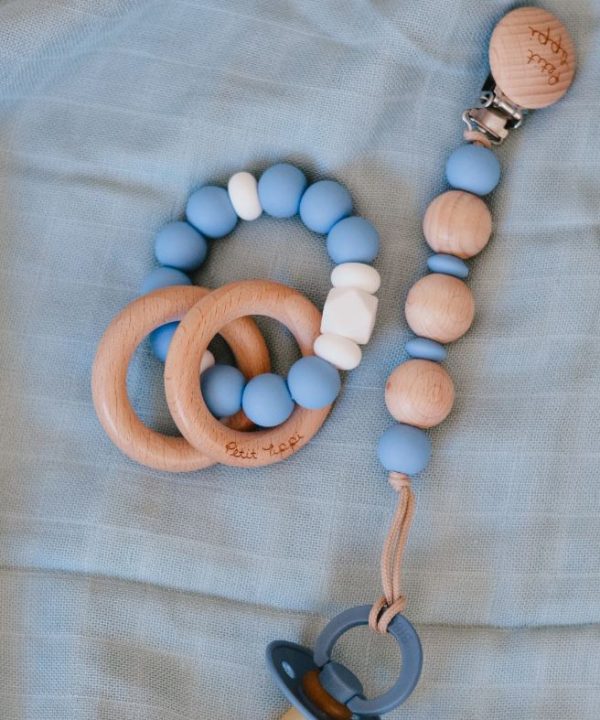 Petit Tippi Pacifier Clip & Teether Rattle Gift Set O S Sale