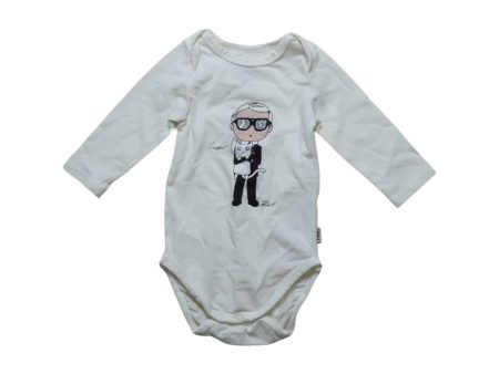 Karl Lagerfeld Long Sleeve Bodysuit 0-3M For Cheap