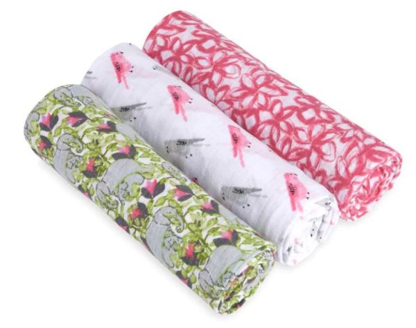 Aden & Anais Swaddle O S (120x120cm, Pack of 3) Online