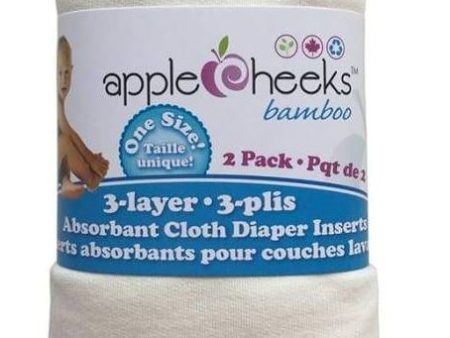 Apple Cheeks AppleCheeks 3-Ply Bamboo Rayon Insert O S (Pack of 2) Cheap