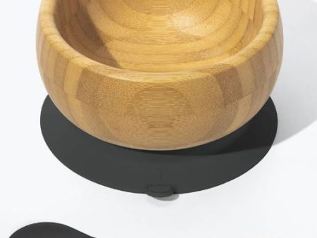 Avanchy Bamboo Baby Suction Bowl & Spoon 4M+ Sale