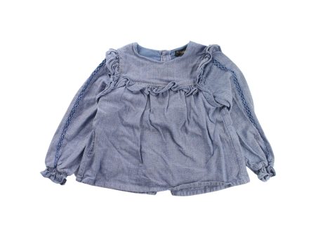 Velveteen Denim Long Sleeve Top 12-18M Online Sale