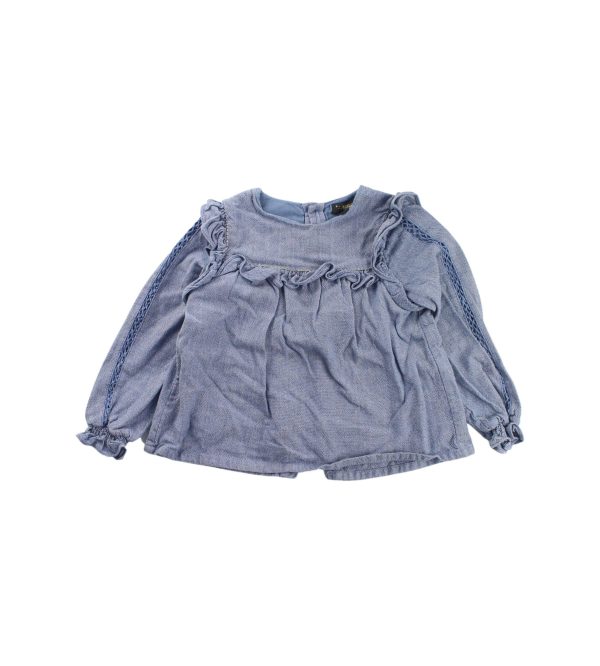 Velveteen Denim Long Sleeve Top 12-18M Online Sale