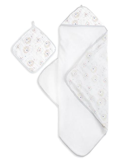 Aden & Anais Hooded Towel and Washcloth O S Online Sale