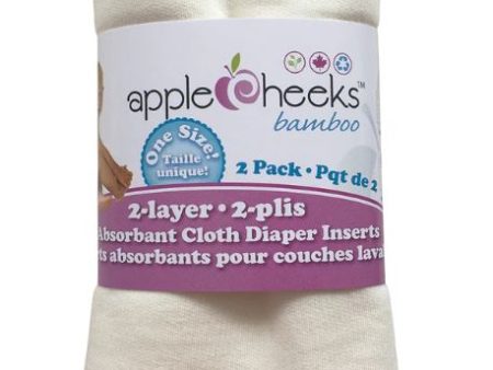 Apple Cheeks 2-Ply Bamboo Rayon Insert O S (Pack of 2) on Sale