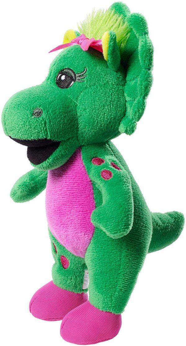 Barney Buddies Baby Bop Green & Pink Plush Dinosaur Figure For Sale