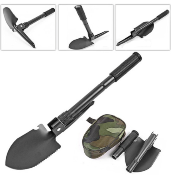 Military Folding Shovel and Pick with Carrying Pouch on Sale