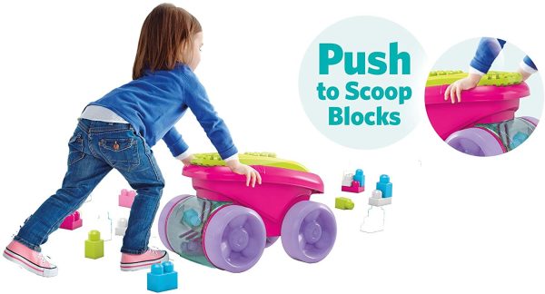 Block Scooping Wagon Building Set Pink Online now