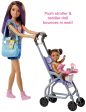 Barbie Skipper Babysitters Inc Doll and Stroller Playset For Sale