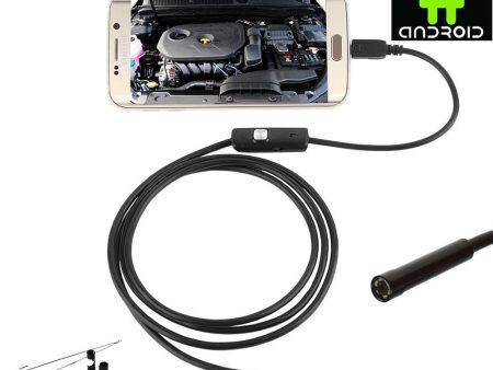 Wire Endoscope Waterproof Borescope Inspection Camera for Smartphone 5.5mm 6 LED 1M Supply