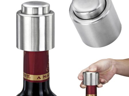 Stainless Steel Vacuum Sealed Wine Storage Bottle Stopper Plug Bottle Cap Sale