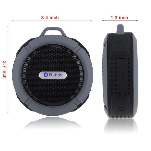 Bluetooth Waterproof Wireless Speaker Suction Cup For Smart Phone or Car W Mic Online now