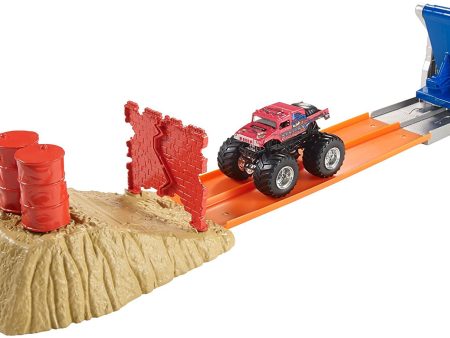 Hot Wheels Monster Jam Brick Wall Breakdown Track Set For Discount