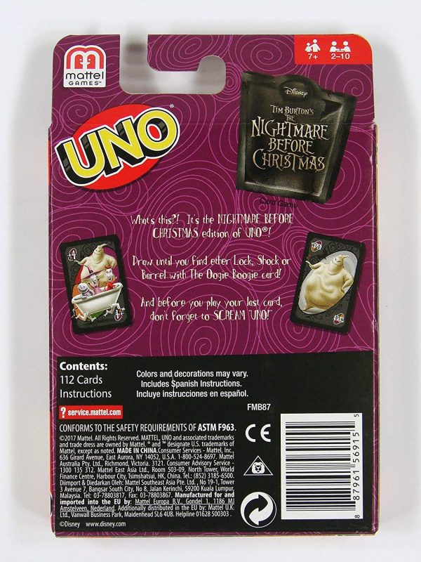 UNO  Nightmare Before Christmas Card Game Online now