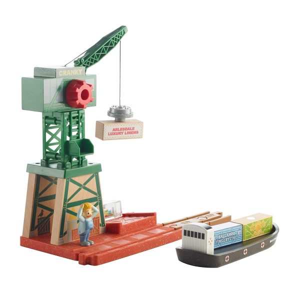 Thomas & Friends Fisher-Price Wood, Cranky at The Docks Online Hot Sale