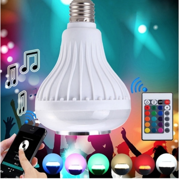 Wireless E27 Bluetooth LED Stereo Audio Speaker RGB Color Warm White Bulb Music Lamp Online now